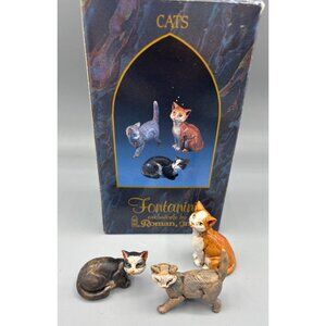 Fontanini Cats Figurines Set Of 3 Collectible Miniatures Animals Collectibles